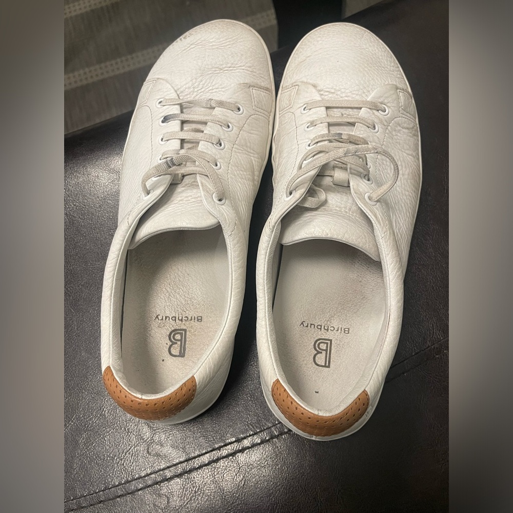 Birchbury Bramfords all white men leather sneakers US 13 - Picture 3 of 7